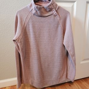 PrAna Brandie Pull Over Sweater in Light Mauve Heather L